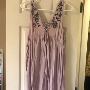 Lilac embroidered dress